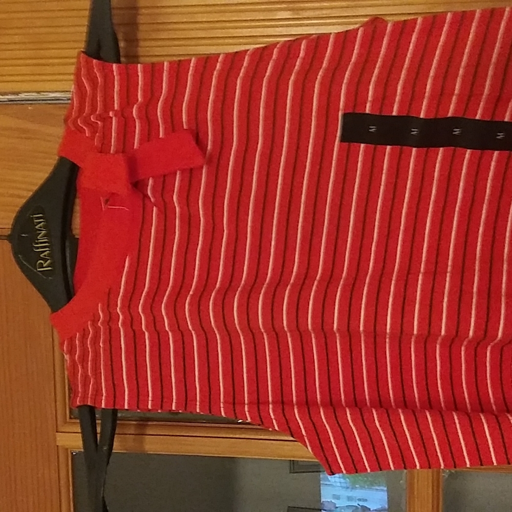 Orange stripe sleeveless top